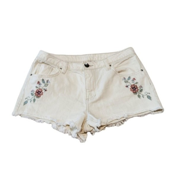FLORAL Denim Shorts - Picture 3 of 7